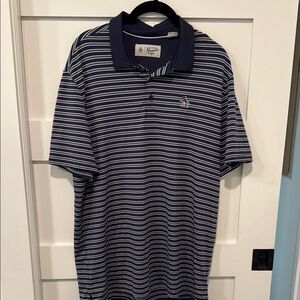 Original Penguin Men's Navy Striped Polo Shirt